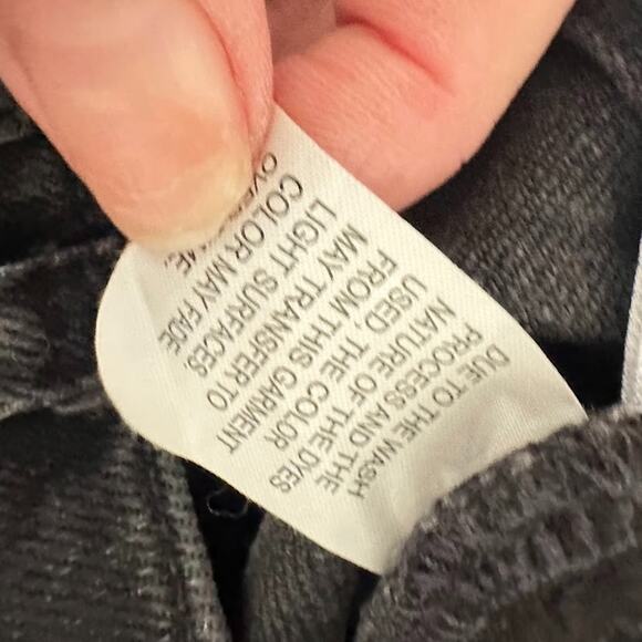 Madewell 90s Straight Jeans Size 28P Petite Stretch Black Charcoal Wash Denim - Picture 6 of 8